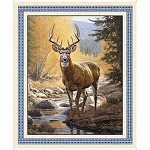 Buck Wild Deer 36 Inch Panel  Quilting Treasures